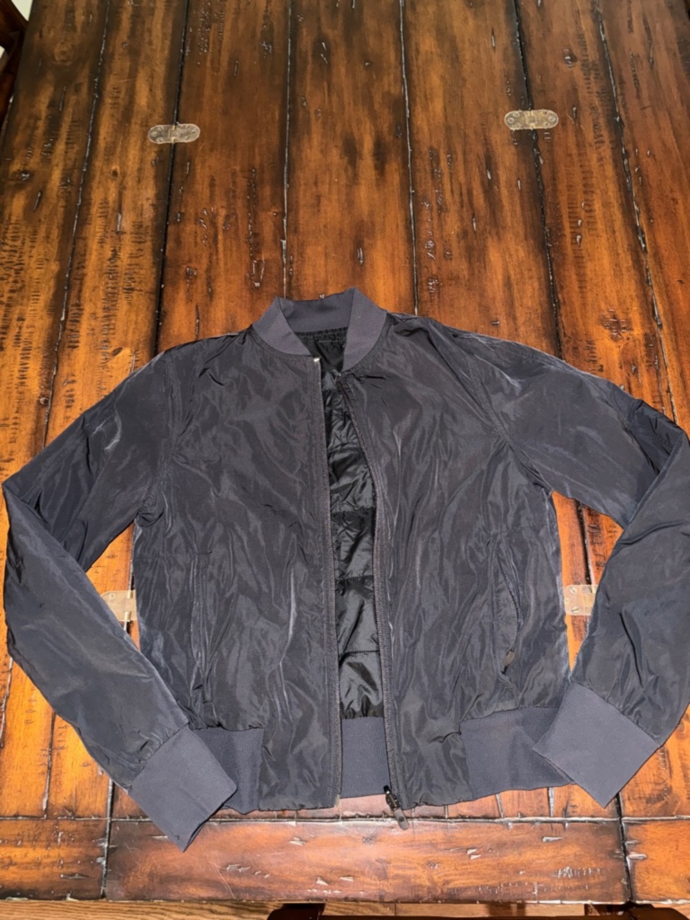 Lululemon Black Bomber Jacket - Lightweight Casual Coat
